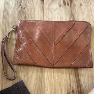 Lucky Brand Tan Leather Wristlet